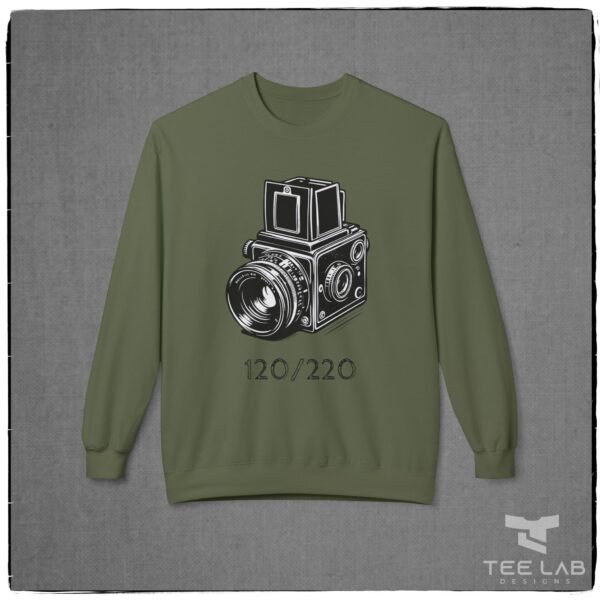 120/220 Camera Sweatshirt from the Tee Lab Designs. This is part of the Photography Collection.