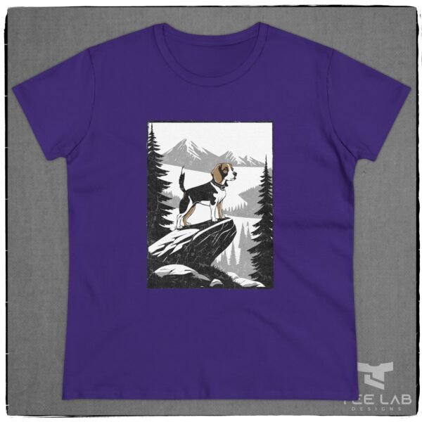 Women's Beagle in the Mountains tee from the Tee Lab Designs.