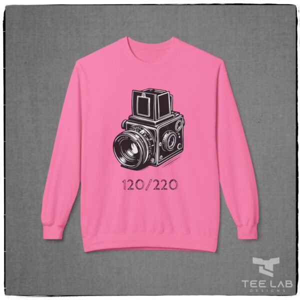 120/220 Camera Sweatshirt from the Tee Lab Designs. This is part of the Photography Collection.