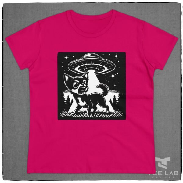 Women's Earth's Alien Ambassadors Tee from the Tee Lab Designs Chihuahua Collection.