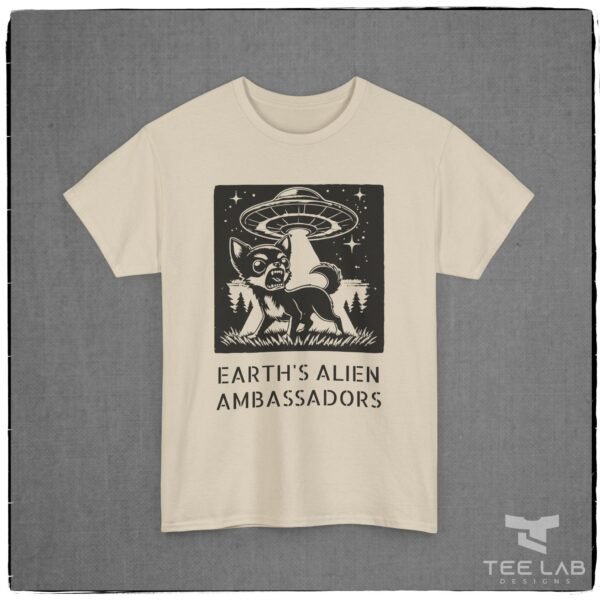 Earth's Alien Ambassadors Tee from the Tee Lab Designs Chihuahua Collection.
