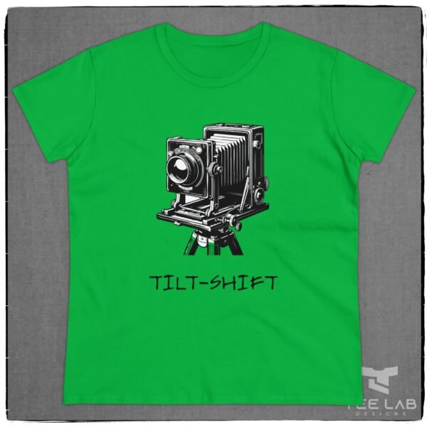 Women's Tilt-Shift camera tee from the Tee Lab Designs Photography Collection.