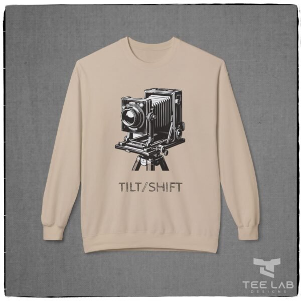 Tilt-Shift View Camera Sweatshirt from the Tee Lab Designs. This is part of the Photography Collection.