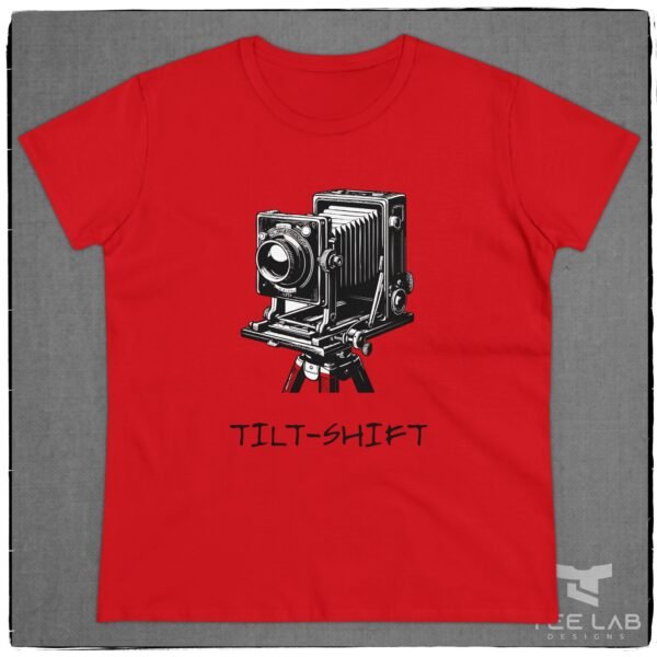 Women's Tilt-Shift camera tee from the Tee Lab Designs Photography Collection.