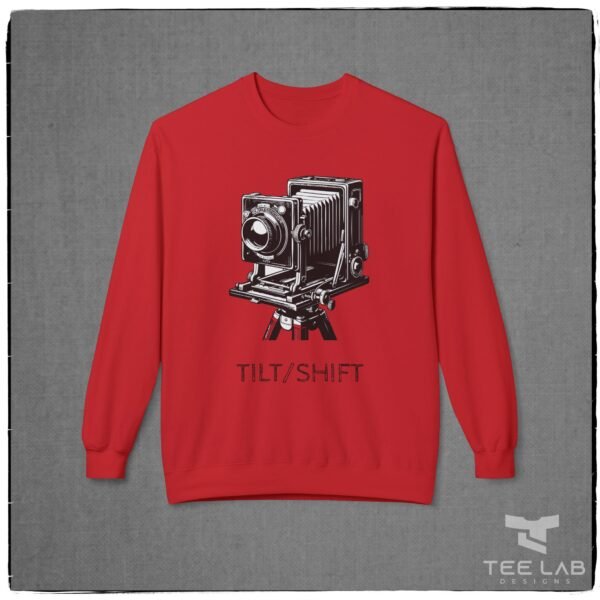 Tilt-Shift View Camera Sweatshirt from the Tee Lab Designs. This is part of the Photography Collection.