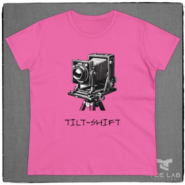 Women's Tilt-Shift camera tee from the Tee Lab Designs Photography Collection.