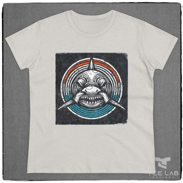 Women's Distressed Shark Tee - Image 4
