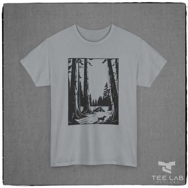 Camping Dog Gildan Unisex Heavy Cotton Tee