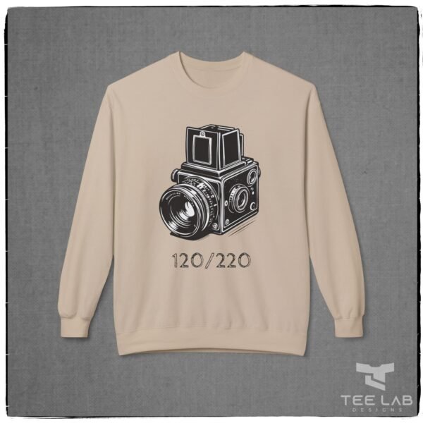 120/220 Camera Sweatshirt from the Tee Lab Designs. This is part of the Photography Collection.