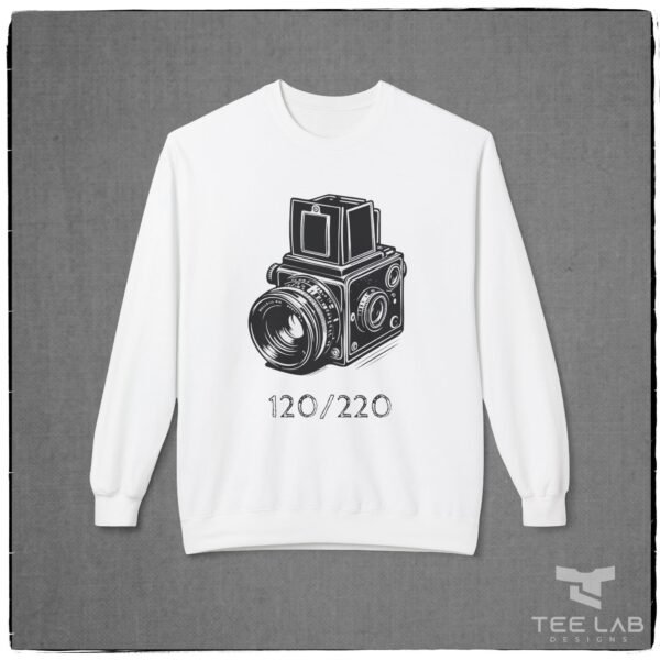 120/220 Camera Sweatshirt from the Tee Lab Designs. This is part of the Photography Collection.