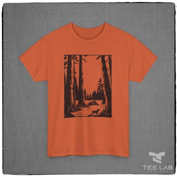 Camping Dog Gildan Unisex Heavy Cotton Tee
