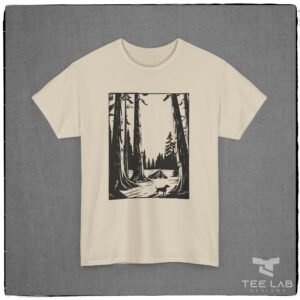 Camping Dog Gildan Unisex Heavy Cotton Tee