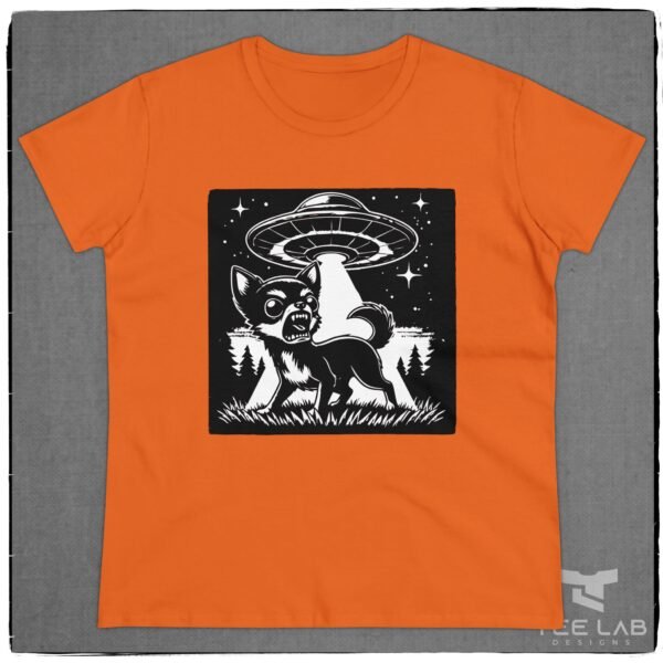 Women's Earth's Alien Ambassadors Tee from the Tee Lab Designs Chihuahua Collection.