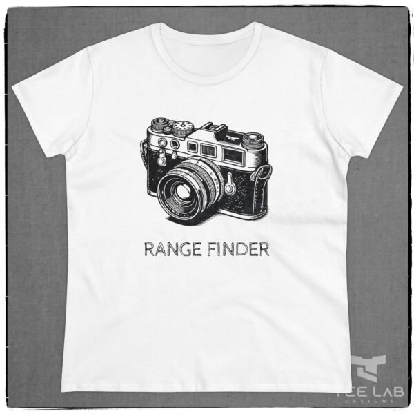 Women's Range Finder Camera tee from the Tee Lab Designs Photography Collection.