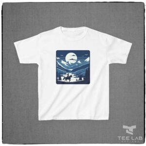 Kids Riding Pony in Mountains Tee