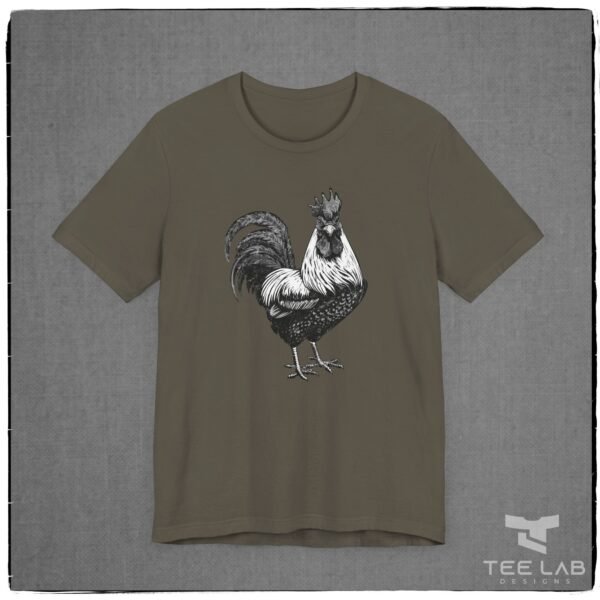 Distressed Rooster Tee from the Tee Lab Designs.