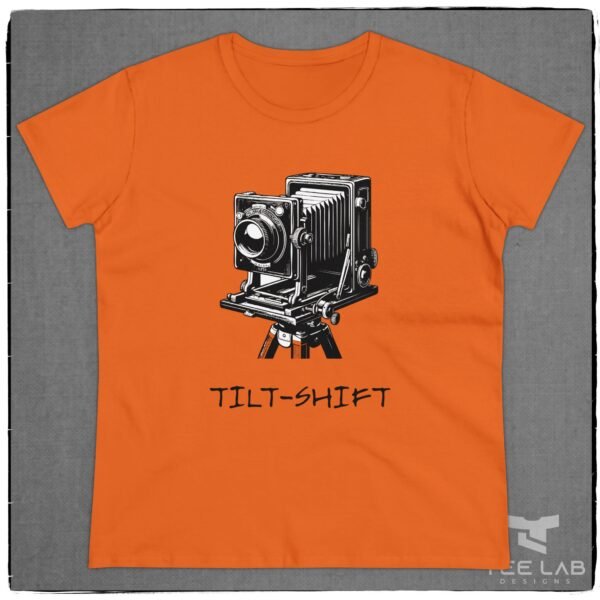 Women's Tilt-Shift camera tee from the Tee Lab Designs Photography Collection.