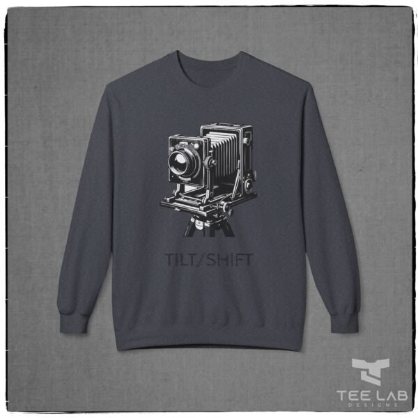 Tilt-Shift View Camera Sweatshirt from the Tee Lab Designs. This is part of the Photography Collection.