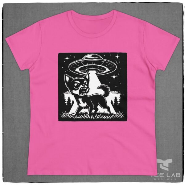 Women's Earth's Alien Ambassadors Tee from the Tee Lab Designs Chihuahua Collection.