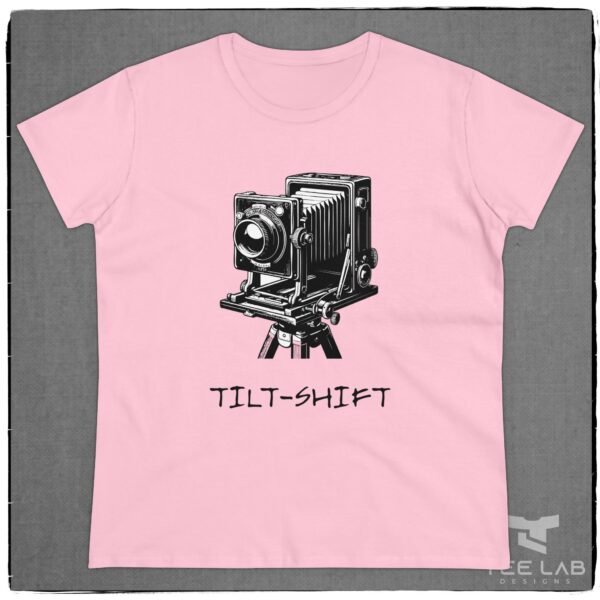 Women's Tilt-Shift camera tee from the Tee Lab Designs Photography Collection.