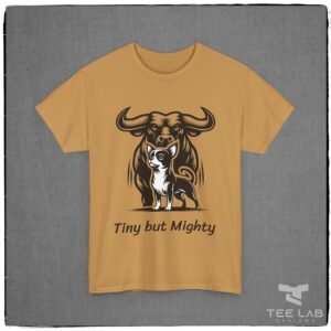 Tiny but Mighty Chihuahua and Bull Gildan Unisex Heavy Cotton Tee