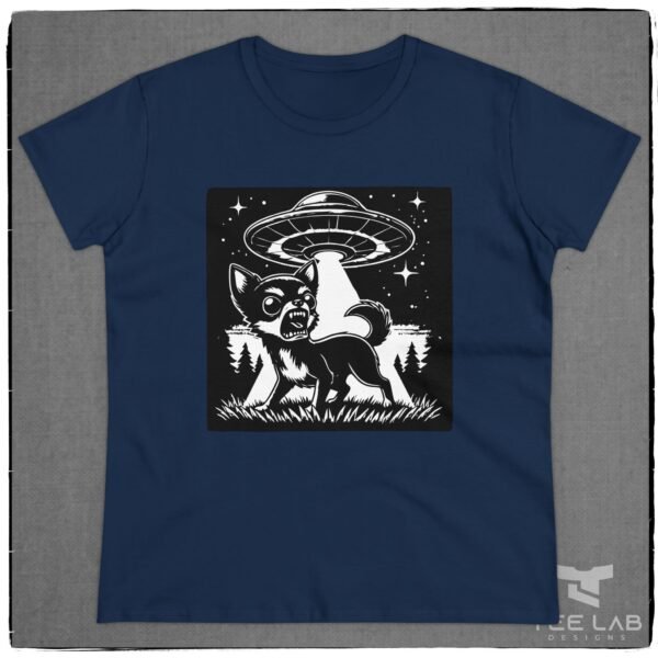 Women's Earth's Alien Ambassadors Tee from the Tee Lab Designs Chihuahua Collection.