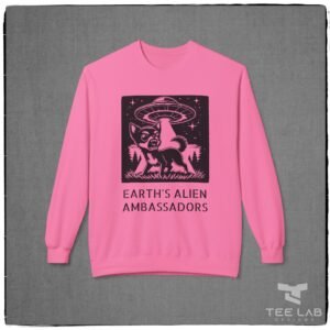 Earth's Alien Ambassador Chihuahua Sweatshirt from the Tee Lab Designs Chihuahua Collection.