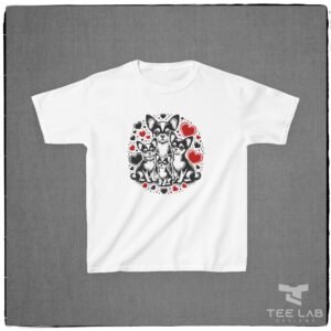 Kids Chihuahua Hearts Gildan Heavy Cotton™ Tee