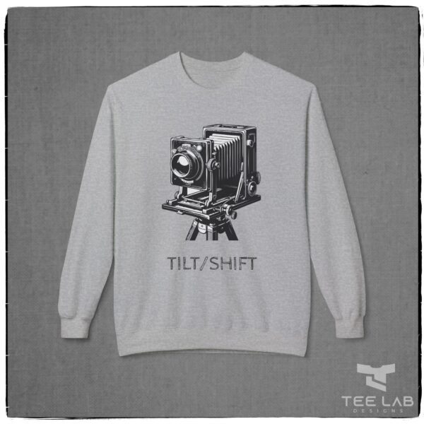 Tilt-Shift View Camera Sweatshirt from the Tee Lab Designs. This is part of the Photography Collection.