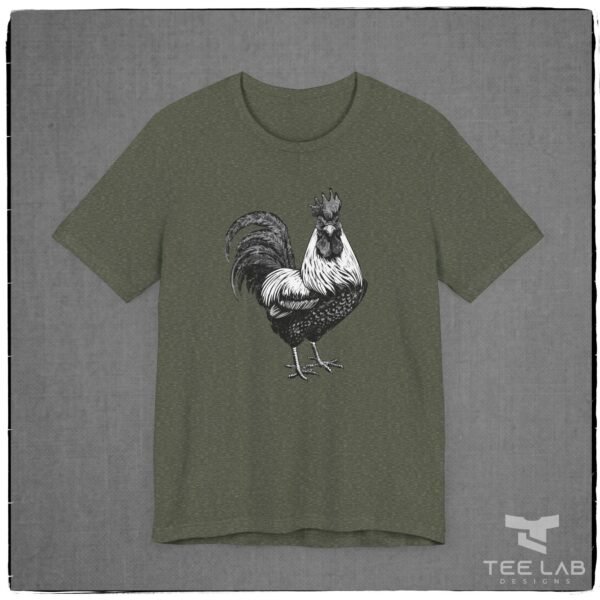 Distressed Rooster Tee from the Tee Lab Designs.