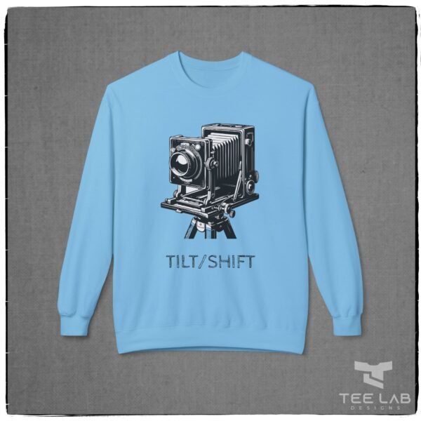 Tilt-Shift View Camera Sweatshirt from the Tee Lab Designs. This is part of the Photography Collection.