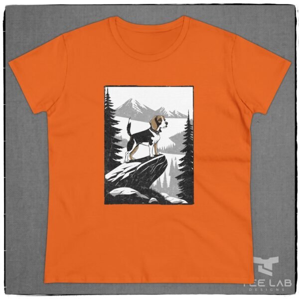 Women's Beagle in the Mountains tee from the Tee Lab Designs.