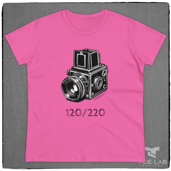 Women's 120/220 Camera tee from the Tee Lab Designs Photography Collection.