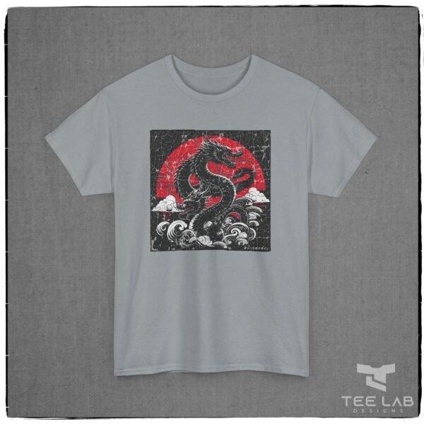Distressed Japanese Dragon Tee from the Tee Lab Designs Japanese Collection.
