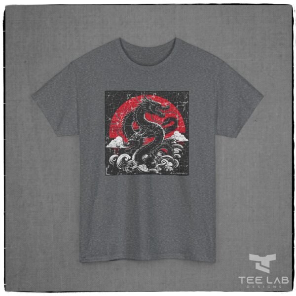 Distressed Japanese Dragon Tee from the Tee Lab Designs Japanese Collection.