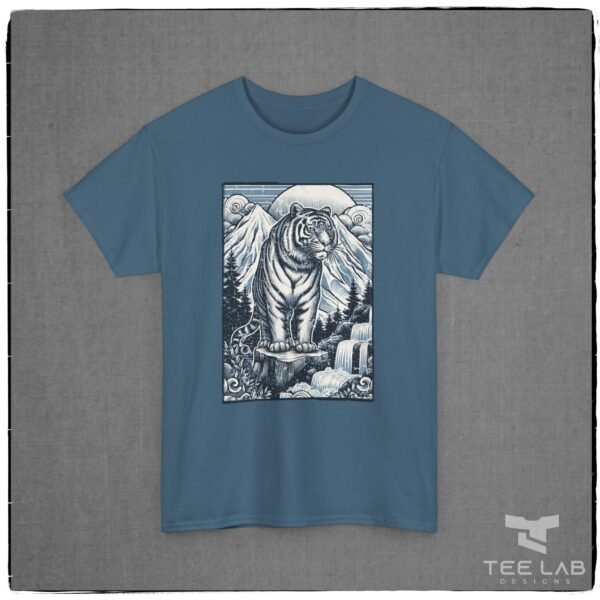 Distressed Japanese Tiger Tee part of the Japanese Collection from Tee Lab Designs.