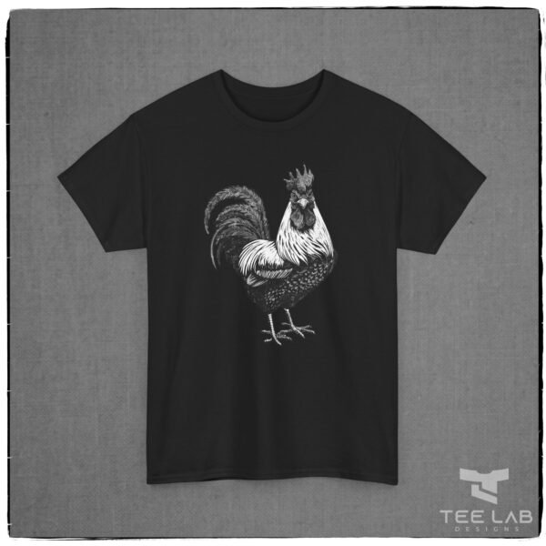 Distressed Rooster Tee by Tee Lab Designs.