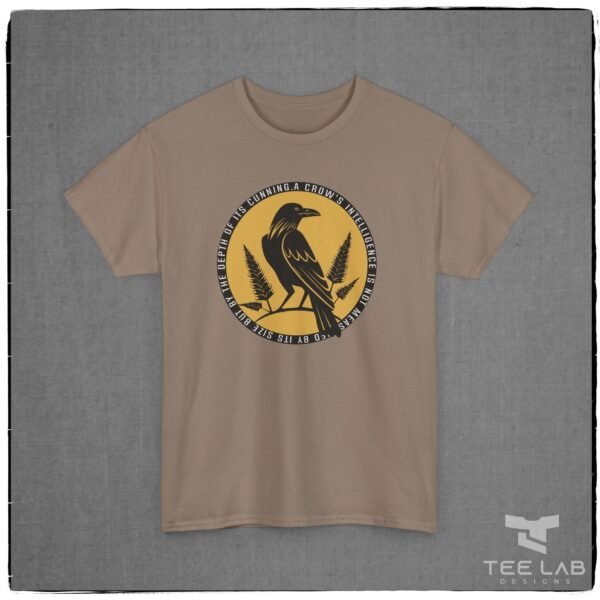 Cunning Crow cotton tee from Tee Lab Designs.