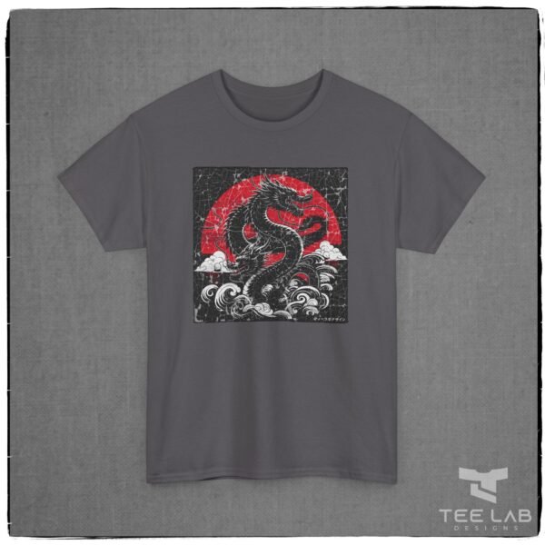 Distressed Japanese Dragon Tee from the Tee Lab Designs Japanese Collection.