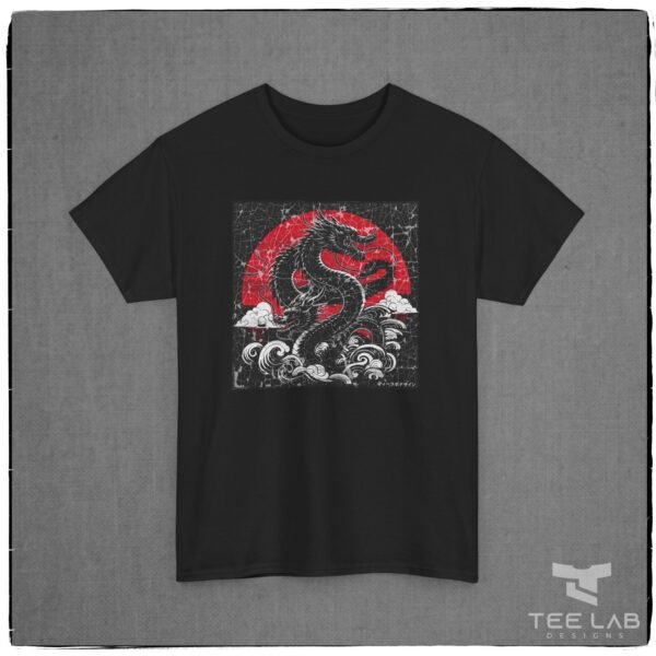 Distressed Japanese Dragon Tee from the Tee Lab Designs Japanese Collection.