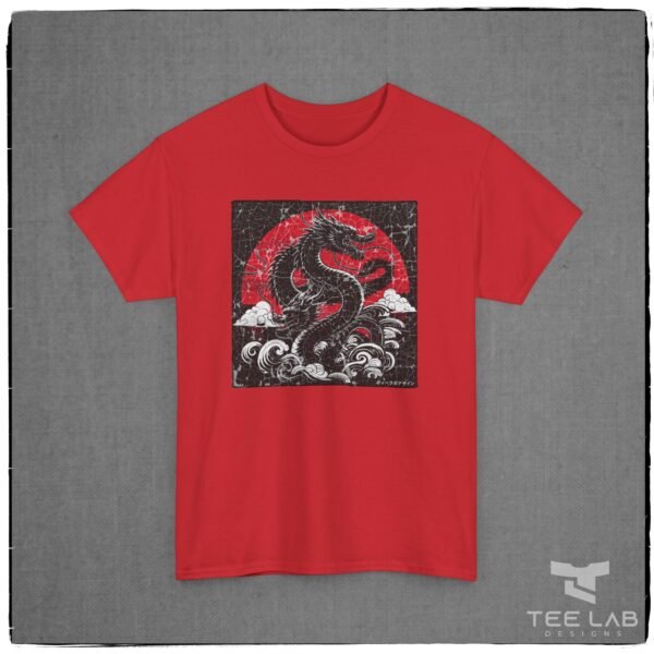 Distressed Japanese Dragon Tee from the Tee Lab Designs Japanese Collection.