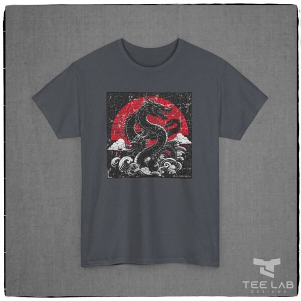 Distressed Japanese Dragon Tee from the Tee Lab Designs Japanese Collection.