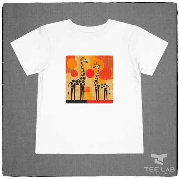 Toddler Bella+Canvas Giraffe Tee from Tee Lab Design. Part of the Toddler and Kids Collection.