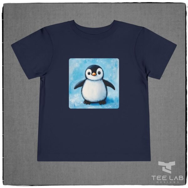 Folk Art Toddler Penguin Tee for Bella+Canvas part of the Tee Lab Designs Toddler and Kids Collection.