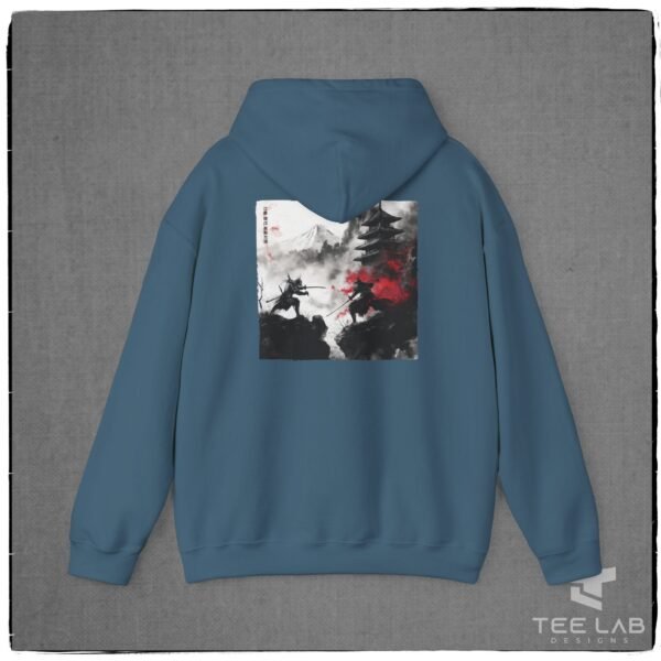Japanese Samuri Duel hoodie design from the Japanese Collection at Tee Lab Designs.