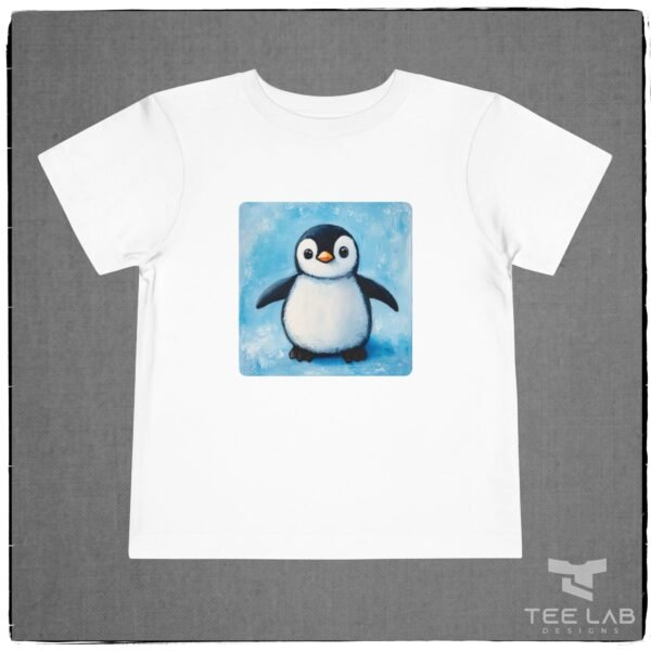 Folk Art Toddler Penguin Tee for Bella+Canvas part of the Tee Lab Designs Toddler and Kids Collection.