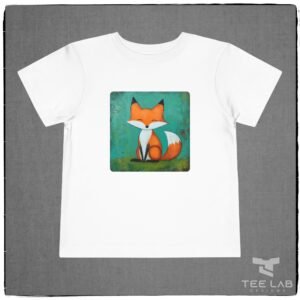 Folk Art Toddler Red Fox Bella Canvas Tee from Tee Lab Designs. This is part of the Toddler and Kids Collection.