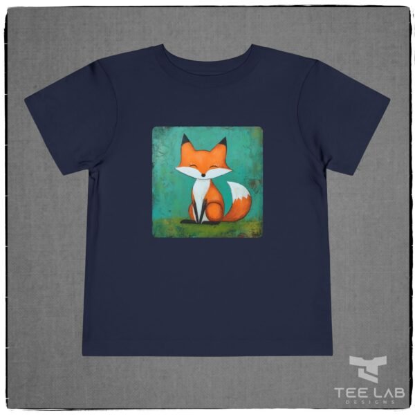 Folk Art Toddler Red Fox Bella Canvas Tee from Tee Lab Designs. This is part of the Toddler and Kids Collection.
