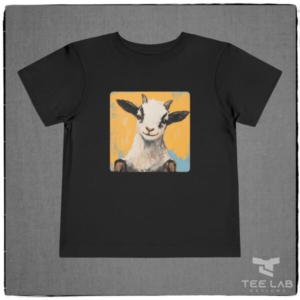 Folk Art Toddler Baby Goat Bella Canvas Tee from Tee Lab Designs. This is part of the Toddler and Kids Collection.