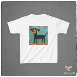 Folk Art Dog tee part of the Toddler and Kids Collection from Tee Lab Designs.